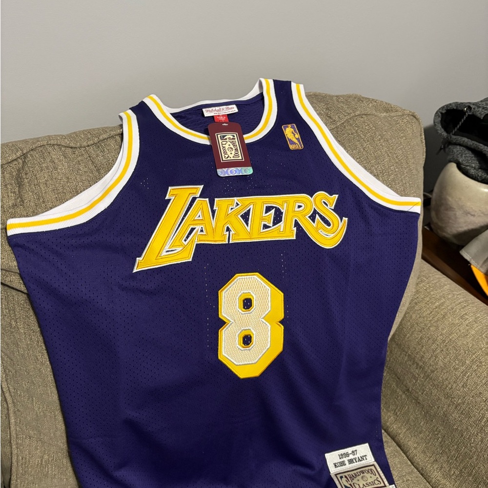 Mitchell & Ness Purple Lakers Jersey